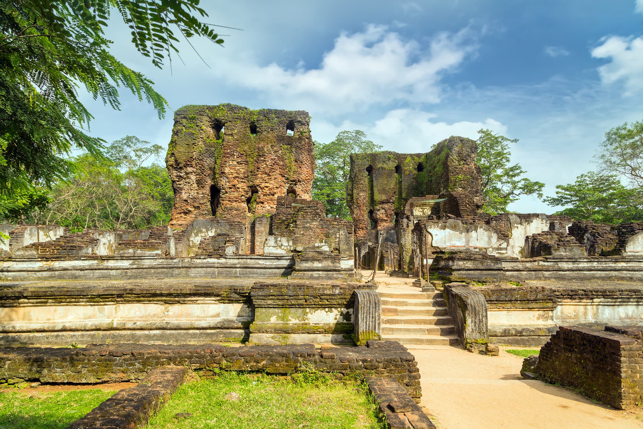Ancient ruins Royal Palace of King Parakramabahu in the world heritage city Polonnaruwa city temple